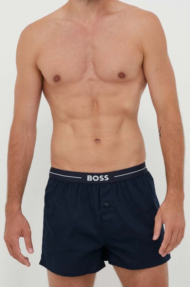 Бавовняні боксери BOSS 3-pack колір блакитний (3393712) фото 4