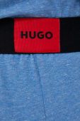 Піжама HUGO чоловіча з аплікацією колір блакитний