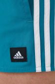 Купальні шорти adidas Performance 3-Stripes CLX колір бірюзовий