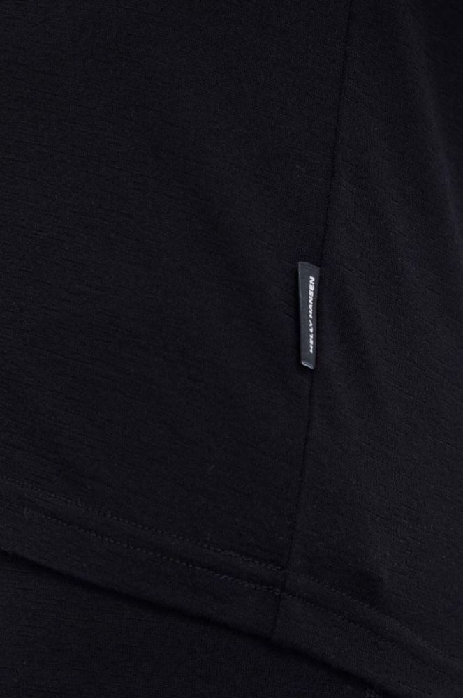 Функціональний лонгслів Helly Hansen Merino колір чорний фото 6
