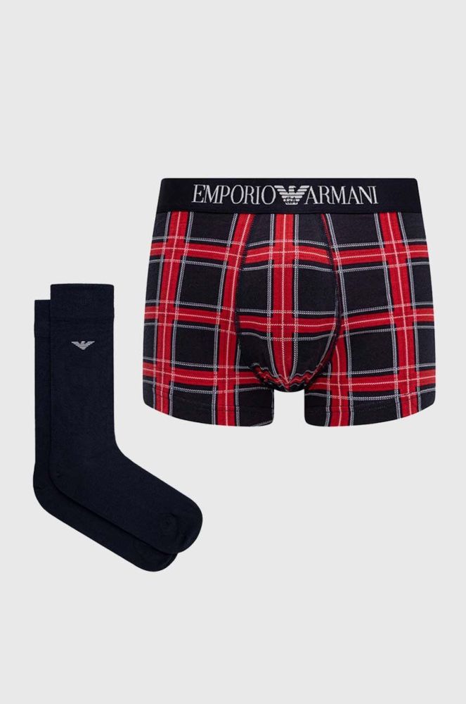 Боксери і шкарпетки Emporio Armani Underwear чоловічі колір барвистий