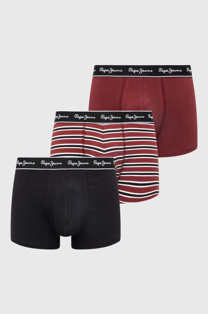 Боксери Pepe Jeans 3-pack чоловічі колір червоний (3644637)