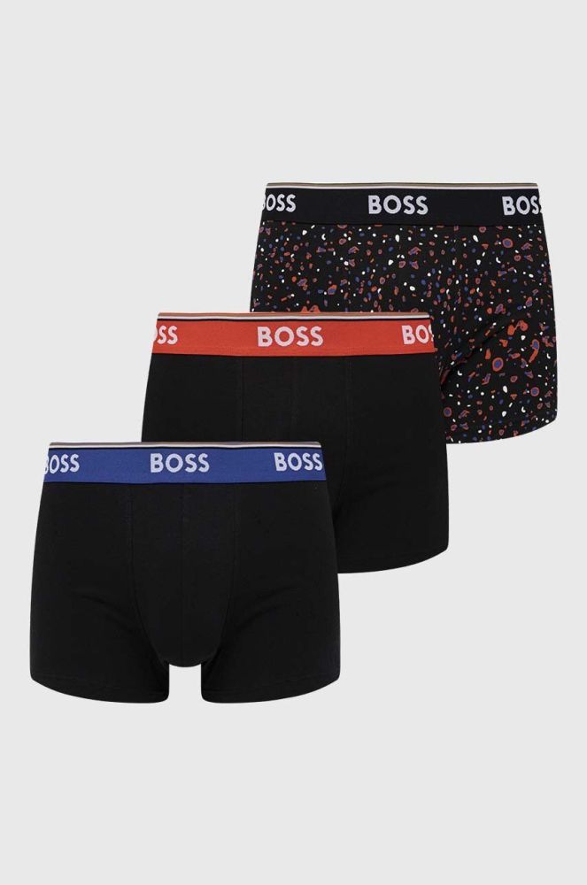 Боксери BOSS 3-pack чоловічі колір чорний (3485198)