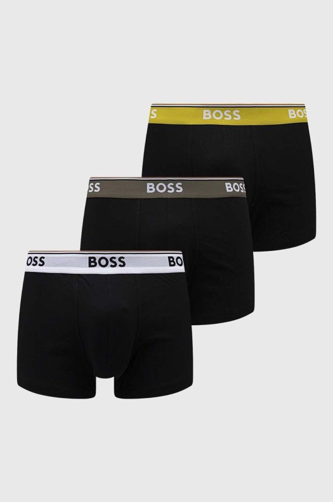 Боксери BOSS 3-pack чоловічі колір чорний (3506265)