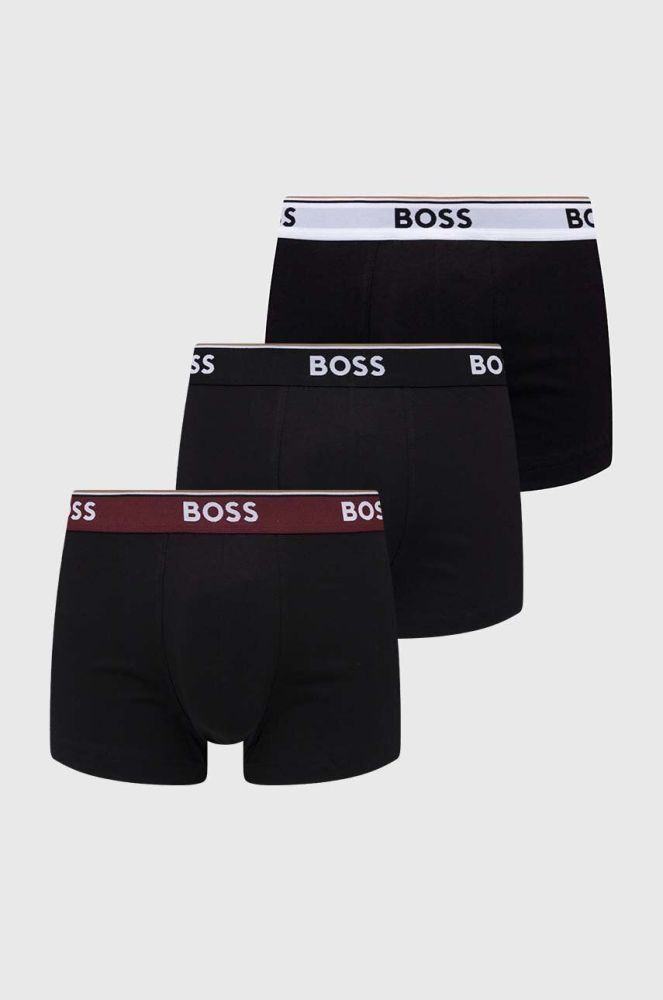 Боксери BOSS 3-pack чоловічі колір чорний (3506270)