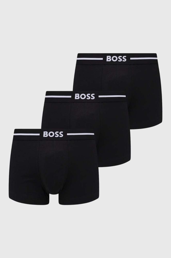 Боксери BOSS 3-pack чоловічі колір чорний (3506290)