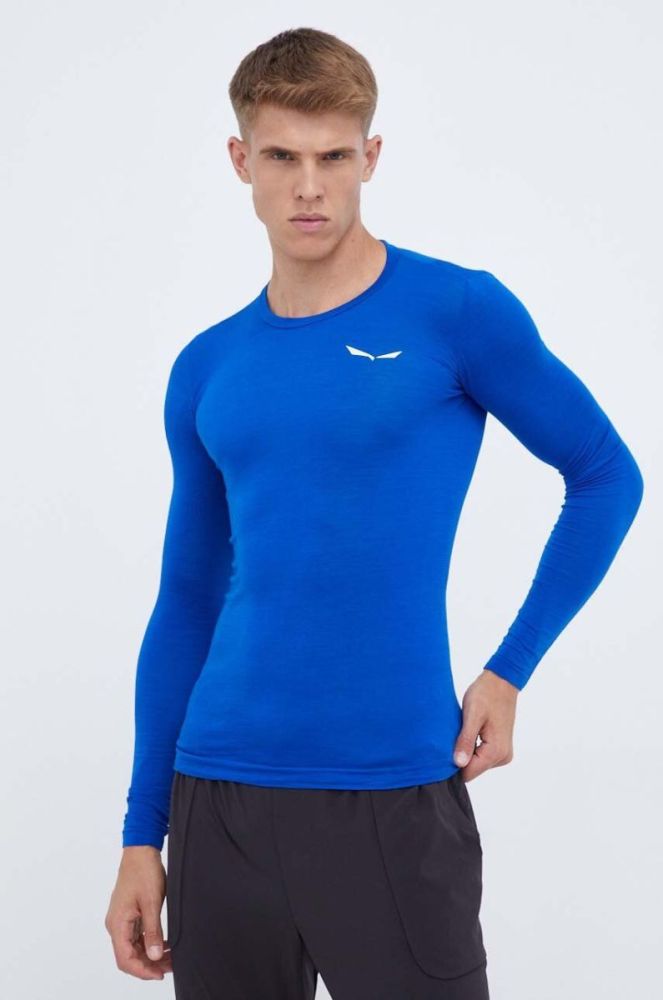 Функціональний лонгслів Salewa Zebru Fresh колір синій фото 2