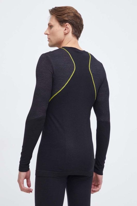 Функціональний лонгслів чоловічий з мериносовою вовною La Sportiva Wool40 Aero колір чорний фото 3