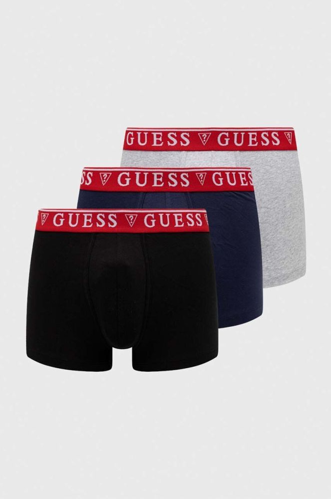 Боксери Guess 3-pack чоловічі колір сірий (3640673)