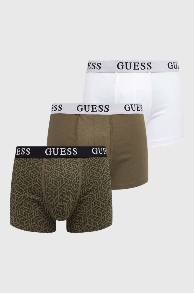 Боксери Guess 3-pack чоловічі колір зелений (3537223)