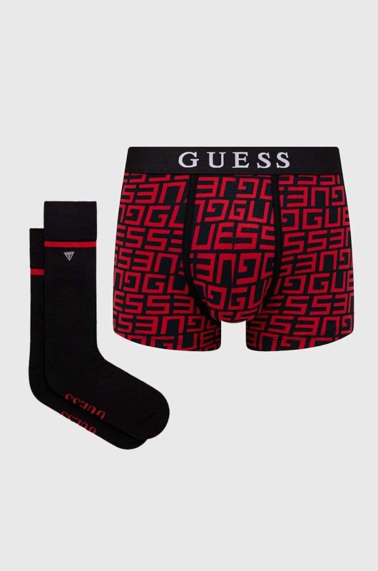 Боксери і шкарпетки Guess чоловічі колір червоний