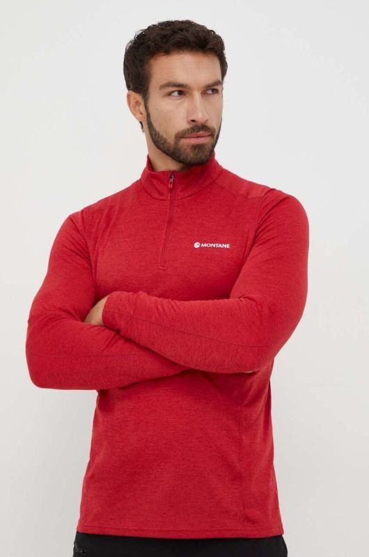 Функціональний лонгслів Montane Dart Zip колір червоний