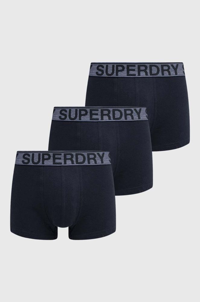 Боксери Superdry 3-pack чоловічі колір синій