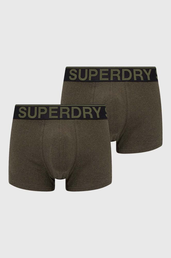 Боксери Superdry 2-pack чоловічі колір зелений