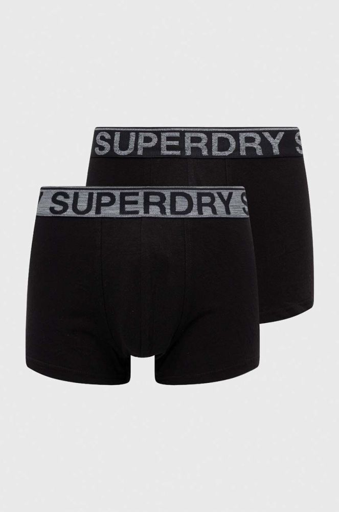 Боксери Superdry 2-pack чоловічі колір чорний