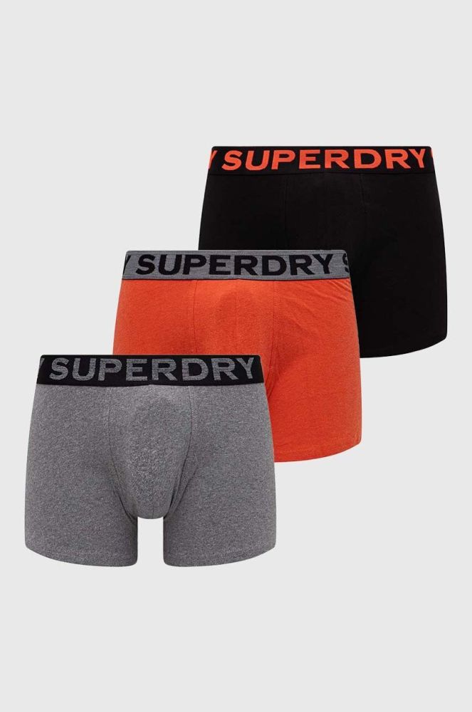 Боксери Superdry 3-pack чоловічі колір чорний (3678372)