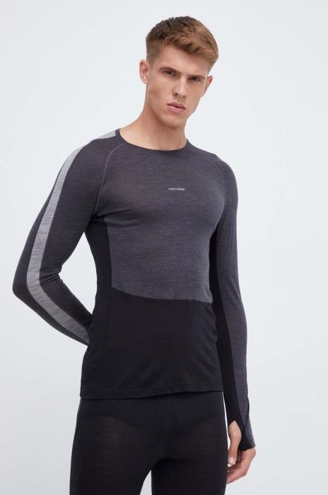 Функціональний лонгслів Icebreaker 125 ZoneKnit колір чорний (3561958)