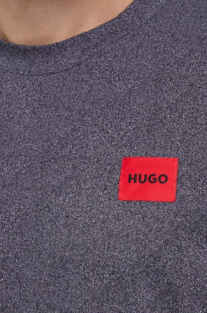 Піжама HUGO чоловіча колір чорний меланж фото 6