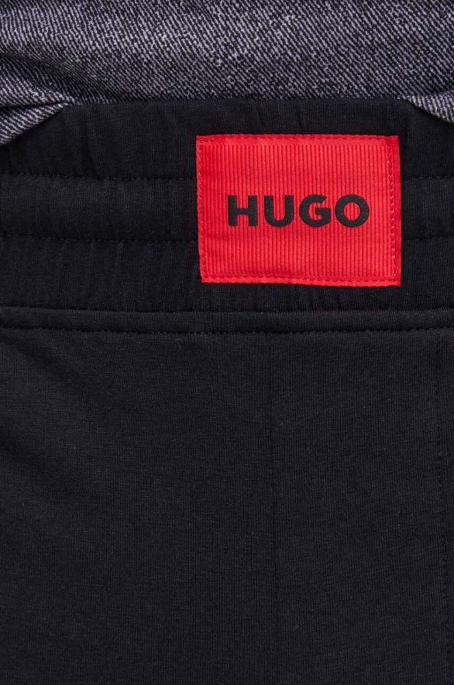 Піжама HUGO чоловіча колір чорний меланж фото 7