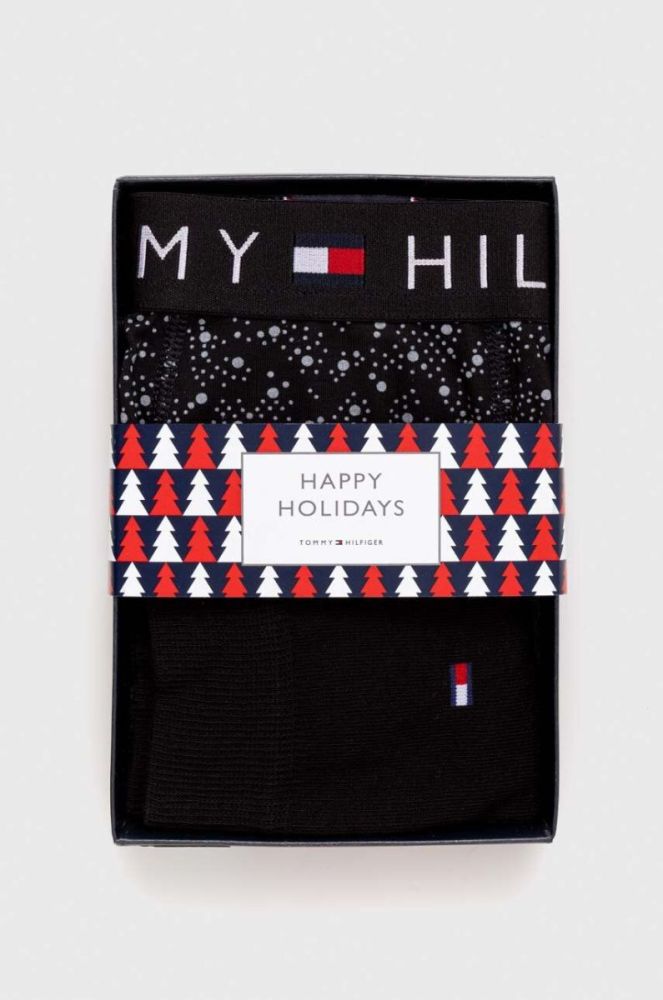 Комплект боксерів і шкарпеток Tommy Hilfiger колір чорний фото 6