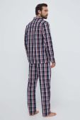 Бавовняна піжама Tommy Hilfiger колір синій візерунок
