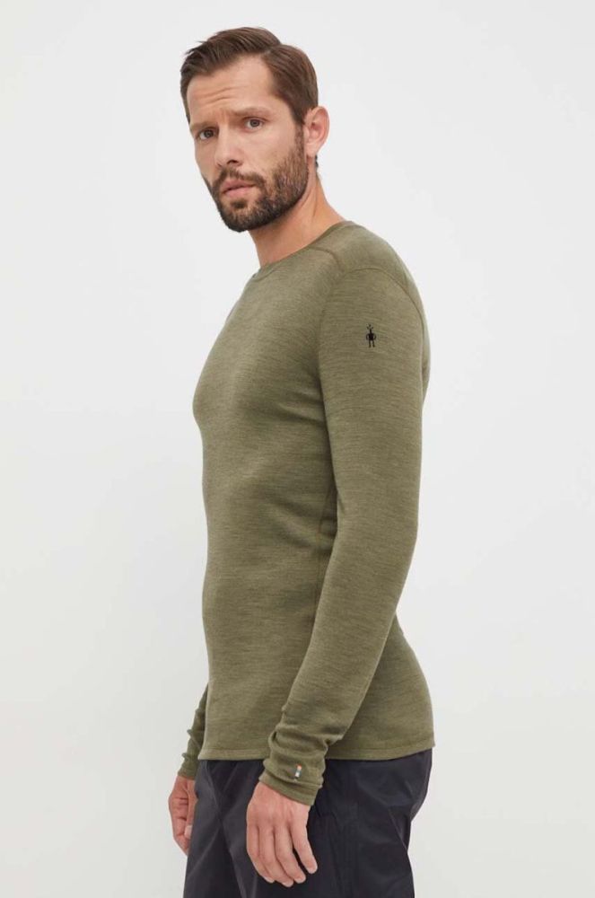 Функціональний лонгслів Smartwool Classic Thermal Merino колір зелений фото 3