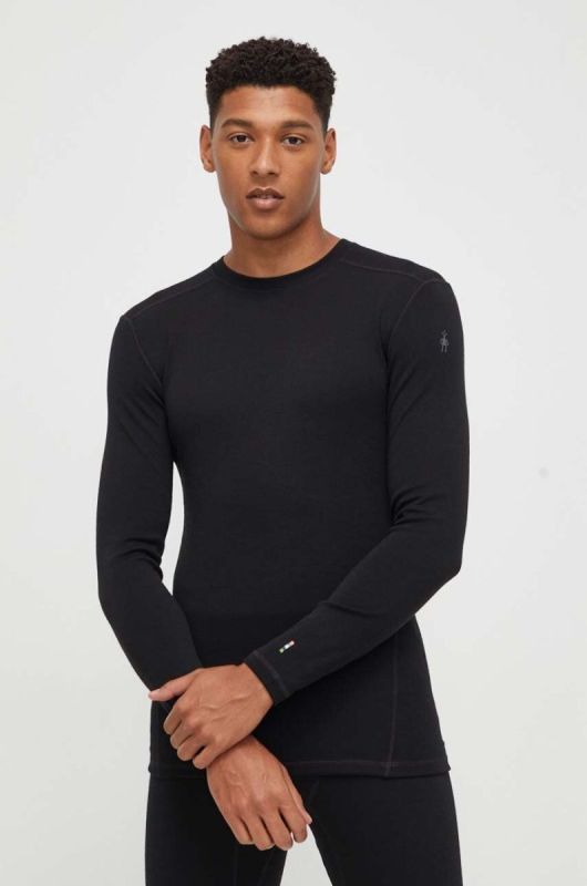 Функціональний лонгслів Smartwool Classic Thermal Merino колір чорний фото 4