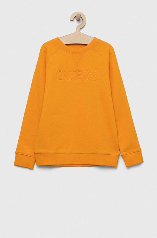 Дитяча кофта Guess колір помаранчевий однотонна (3299022)