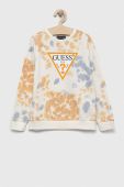 Дитяча бавовняна кофта Guess колір бежевий візерунок (3296448)