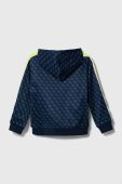 Дитяча кофта Guess колір синій з капюшоном візерунок (3369017)