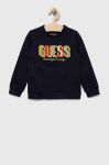 Дитяча бавовняна кофта Guess колір синій з принтом (3293608)