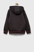 Дитяча кофта Guess колір коричневий з капюшоном візерунок (3329700)