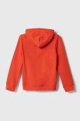 Дитяча бавовняна кофта Guess колір червоний з капюшоном з принтом