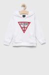 Дитяча бавовняна кофта Guess колір білий з аплікацією (3293622)