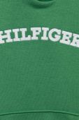 Дитяча кофта Tommy Hilfiger колір зелений з капюшоном з аплікацією (3321696)
