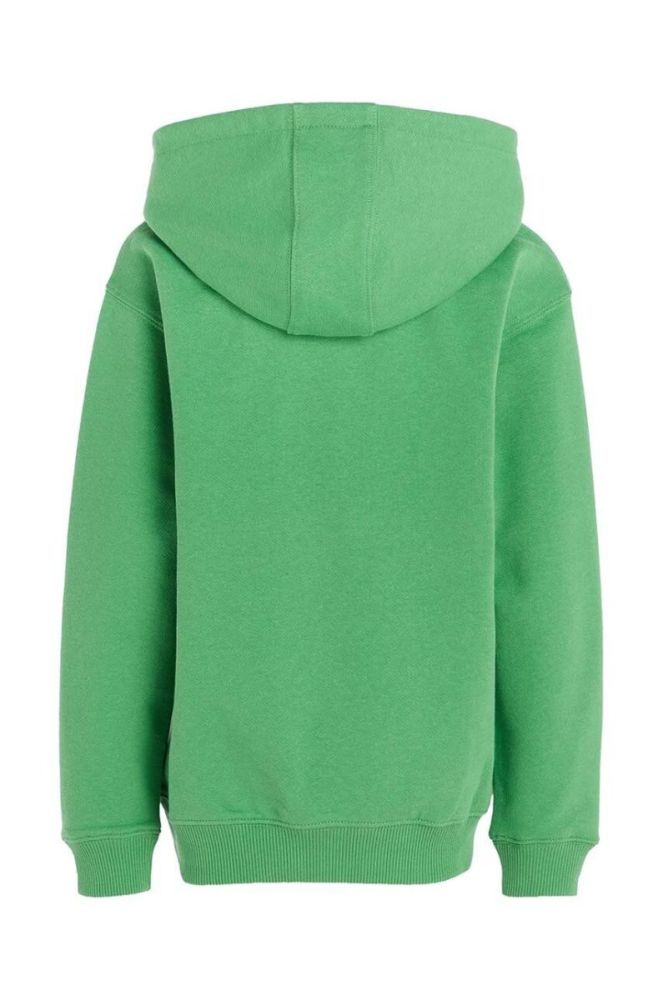 Дитяча кофта Tommy Hilfiger колір зелений з капюшоном з аплікацією (3312788) фото 2