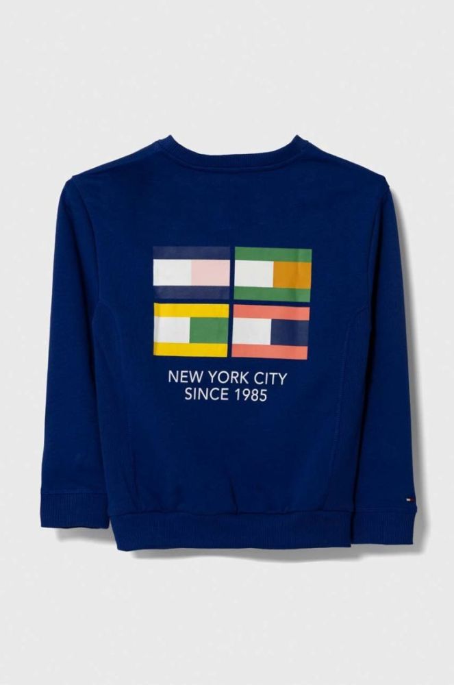 Дитяча бавовняна кофта Tommy Hilfiger з принтом колір блакитний (3372346) фото 2