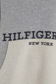 Дитяча бавовняна кофта Tommy Hilfiger колір сірий з капюшоном візерунок (3309764)