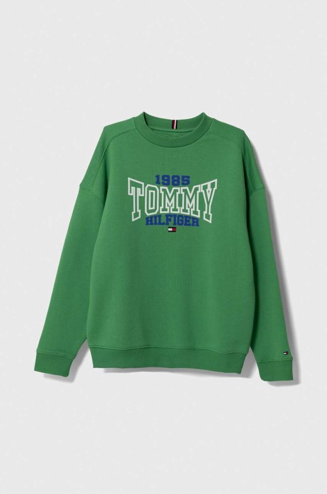 Дитяча кофта Tommy Hilfiger колір зелений з принтом (3372360)