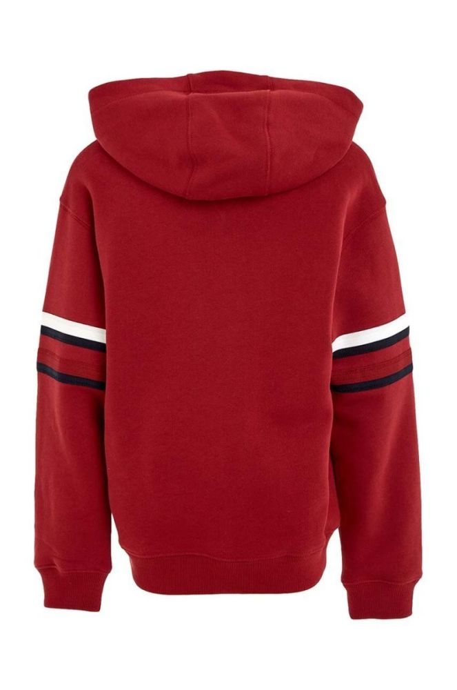 Дитяча кофта Tommy Hilfiger колір червоний з капюшоном з аплікацією (3380841) фото 2