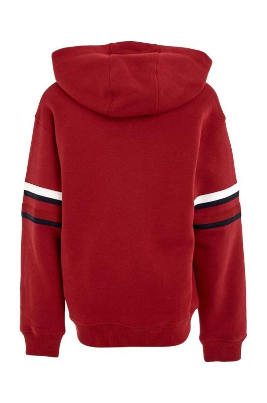 Дитяча кофта Tommy Hilfiger колір червоний з капюшоном з аплікацією (3380841) фото 2