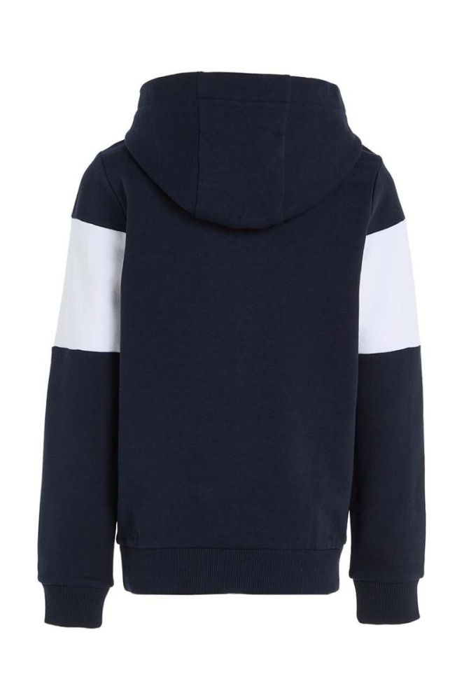 Дитяча бавовняна кофта Tommy Hilfiger колір синій з капюшоном візерунок (3480423) фото 2