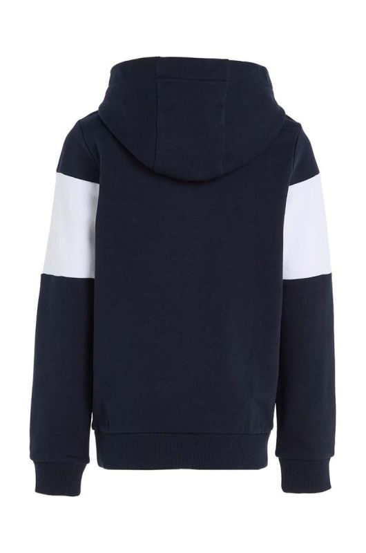 Дитяча бавовняна кофта Tommy Hilfiger колір синій з капюшоном візерунок (3480423) фото 2