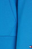 Дитяча бавовняна кофта Tommy Hilfiger з капюшоном візерунок колір блакитний