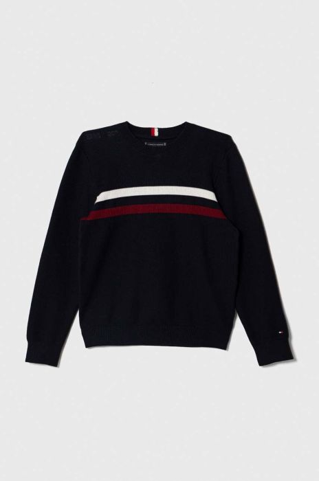 Дитячий бавовняний светр Tommy Hilfiger колір синій (3372368)