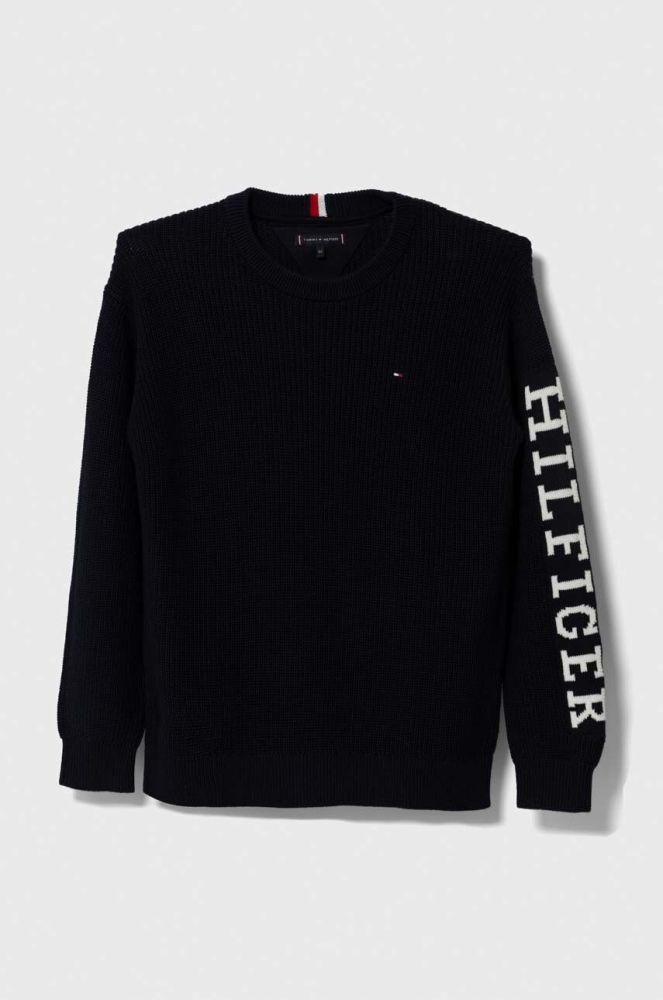 Дитячий бавовняний светр Tommy Hilfiger колір синій (3372378)