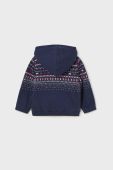 Кофта для немовлят Mayoral колір синій з капюшоном візерунок