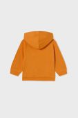 Кофта для немовлят Mayoral колір помаранчевий з капюшоном з принтом
