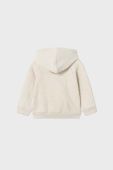 Кофта для немовлят Mayoral колір бежевий з капюшоном з принтом (3413365)