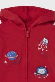 Кофта для немовлят Mayoral колір червоний з капюшоном з аплікацією (3418383)